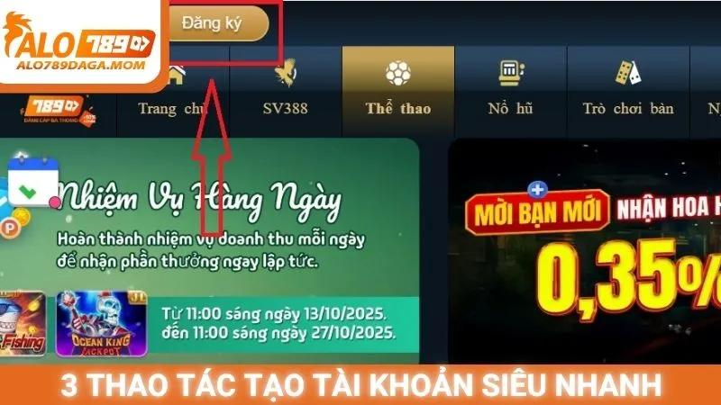 3 thao tác tạo tài khoản siêu nhanh