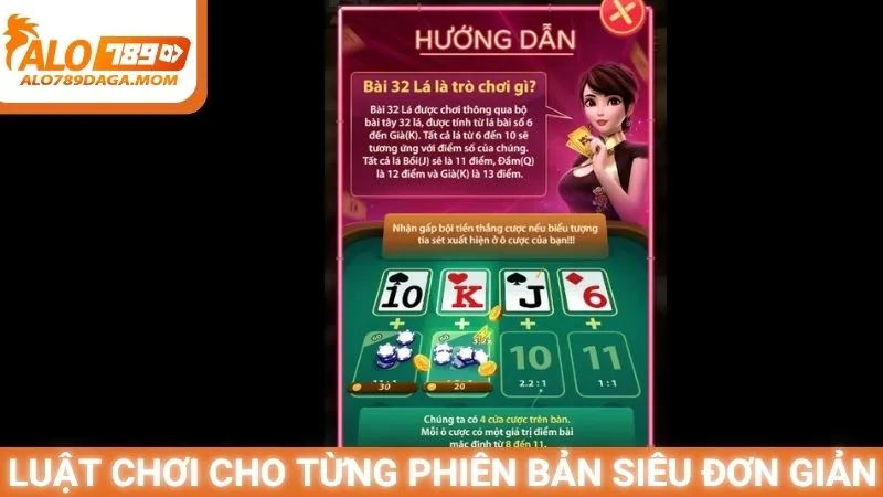 Luật chơi cho từng phiên bản siêu đơn giản